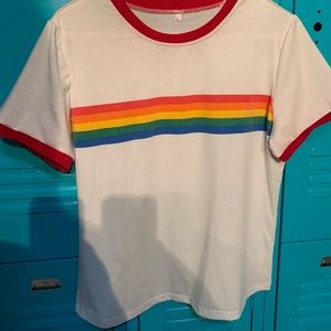 Rainbow strip shirt